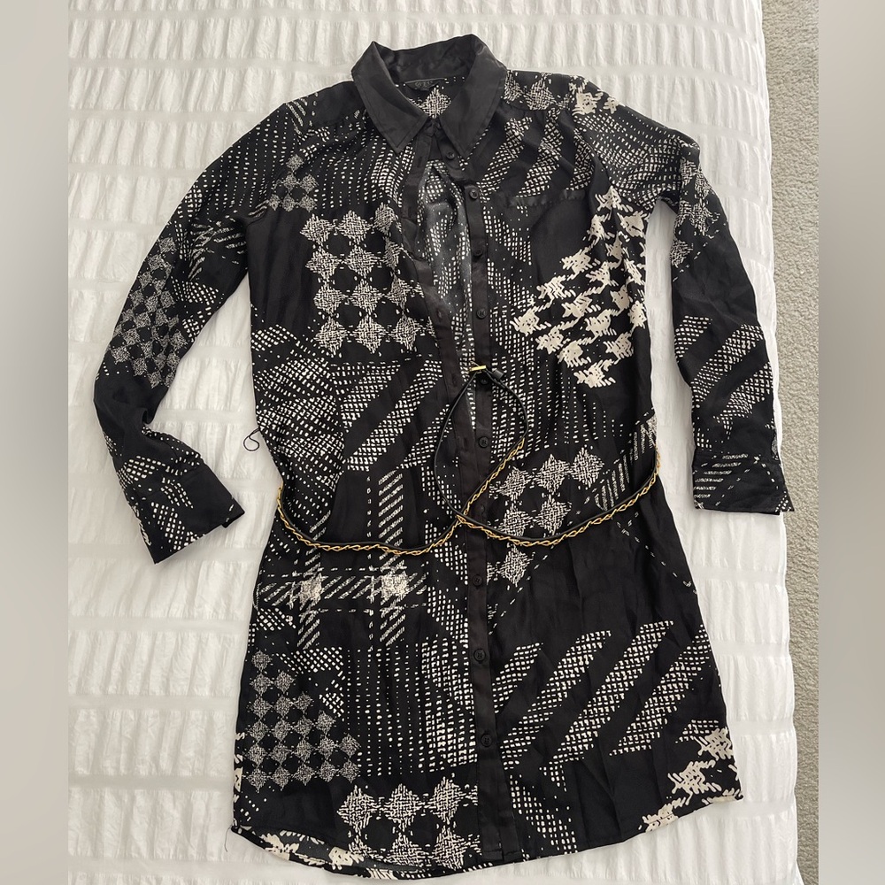 GUESS SATIN SHIRTDRESS